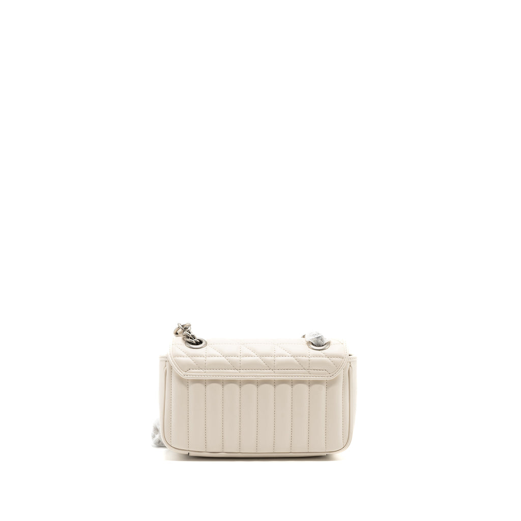 Gucci mini marmont calfskin leather cream SHW