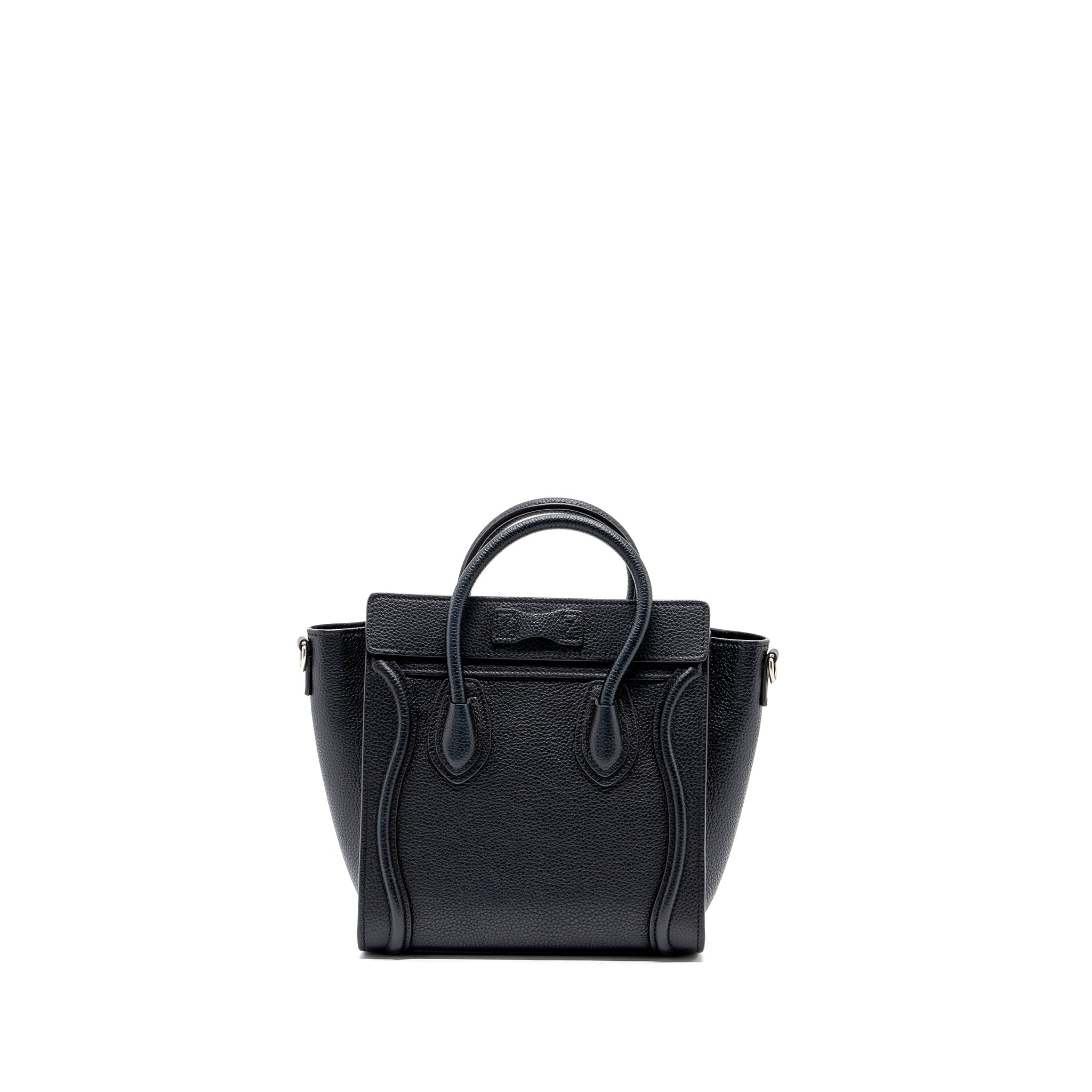 Celine Nano Luggage Bag Calfskin Black