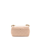 Chanel Giant Top Handle Rectangular Flap Bag Lambskin Pink LGHW (Microchip)