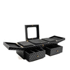 Chanel quilted jewellery box lambskin black LGHW (Microchip)