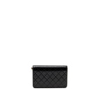 Chanel 24c 31 Wallet On Chain Shiny Calfskin Black LGHW (Microchip)