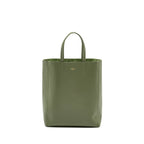 Celine vertical cabas tote bag grained calfskin green