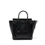 Celine Micro Luggage Bag Calfskin Black SHW
