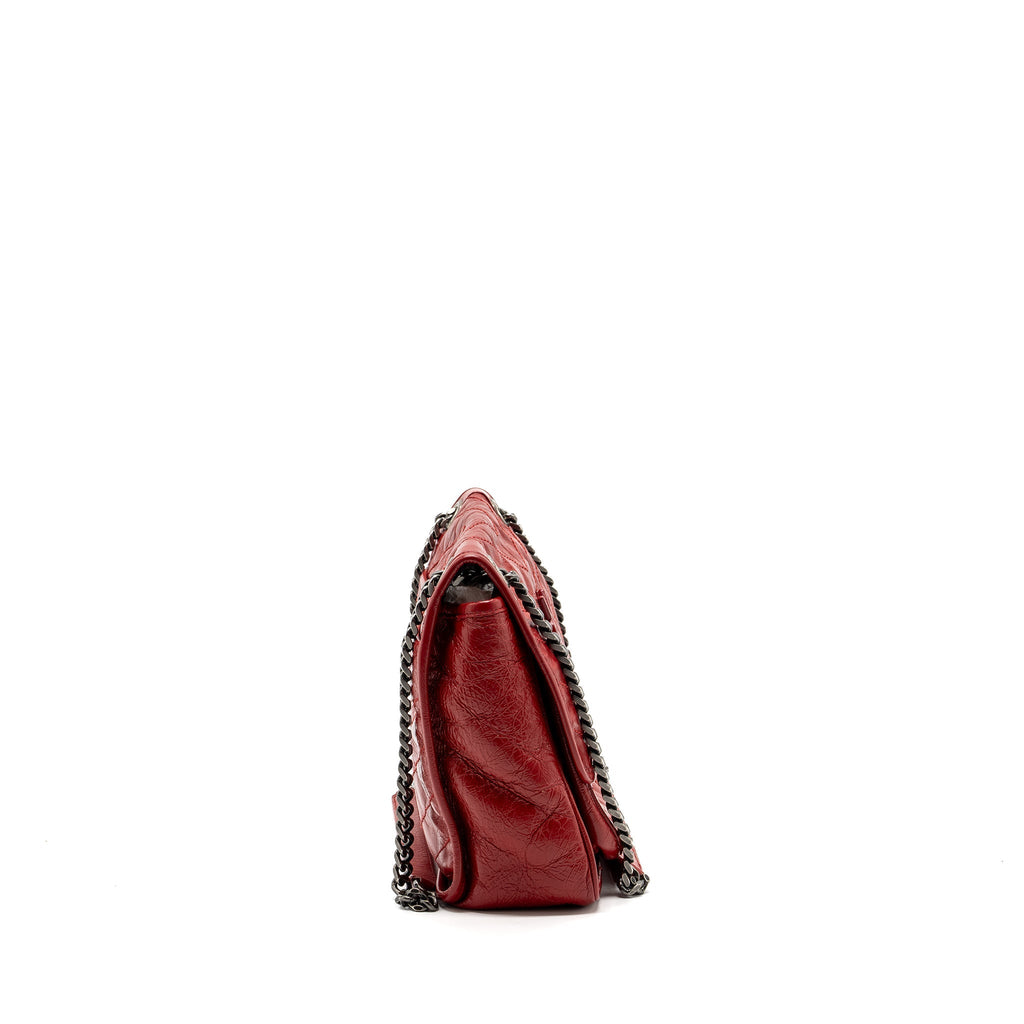 Saint laurent medium Niki bag of calfskin red ruthenium hardware