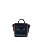 Celine Nano Luggage bag calfskin navy / red