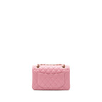 Chanel Small Classic Double Flap Bag Lambskin Pink LGHW(Microchip)