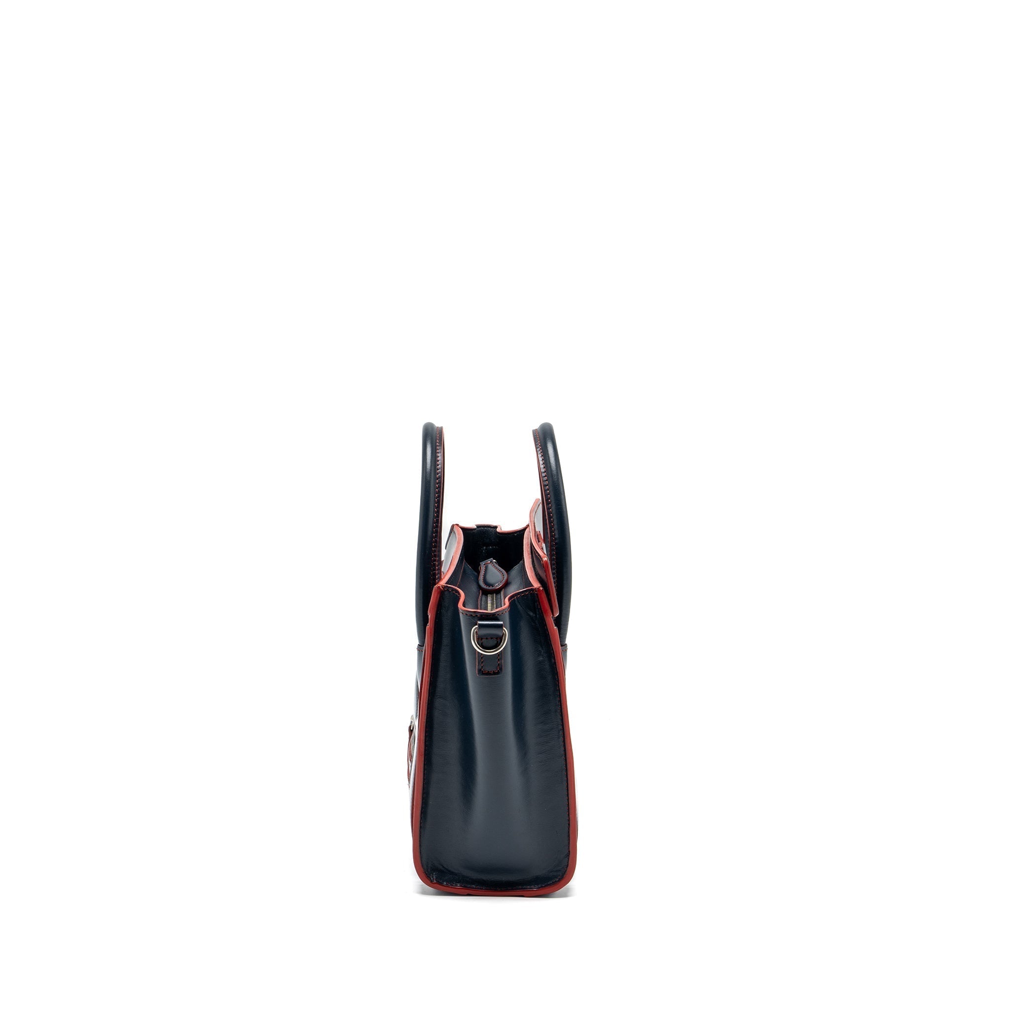 Celine Nano Luggage bag calfskin navy / red