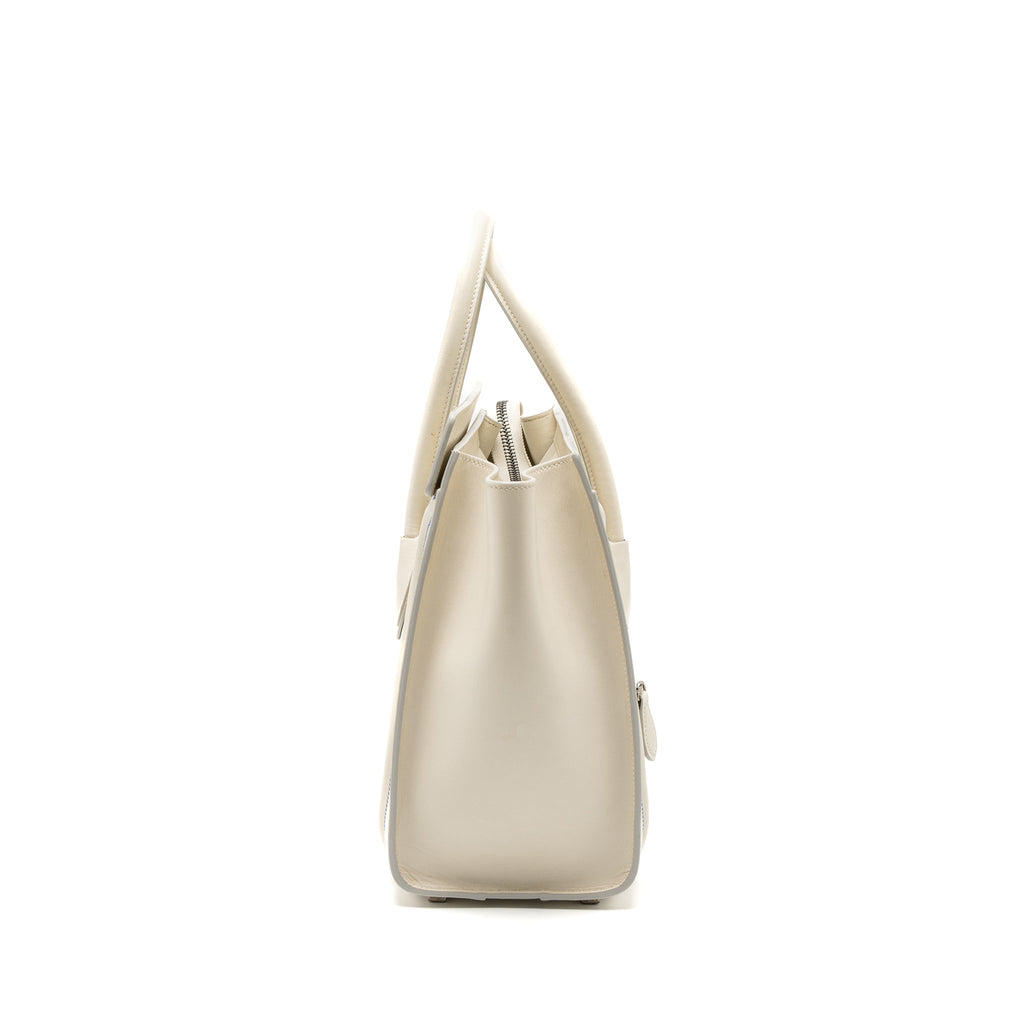 Celine Micro Luggage Bag Calfskin White