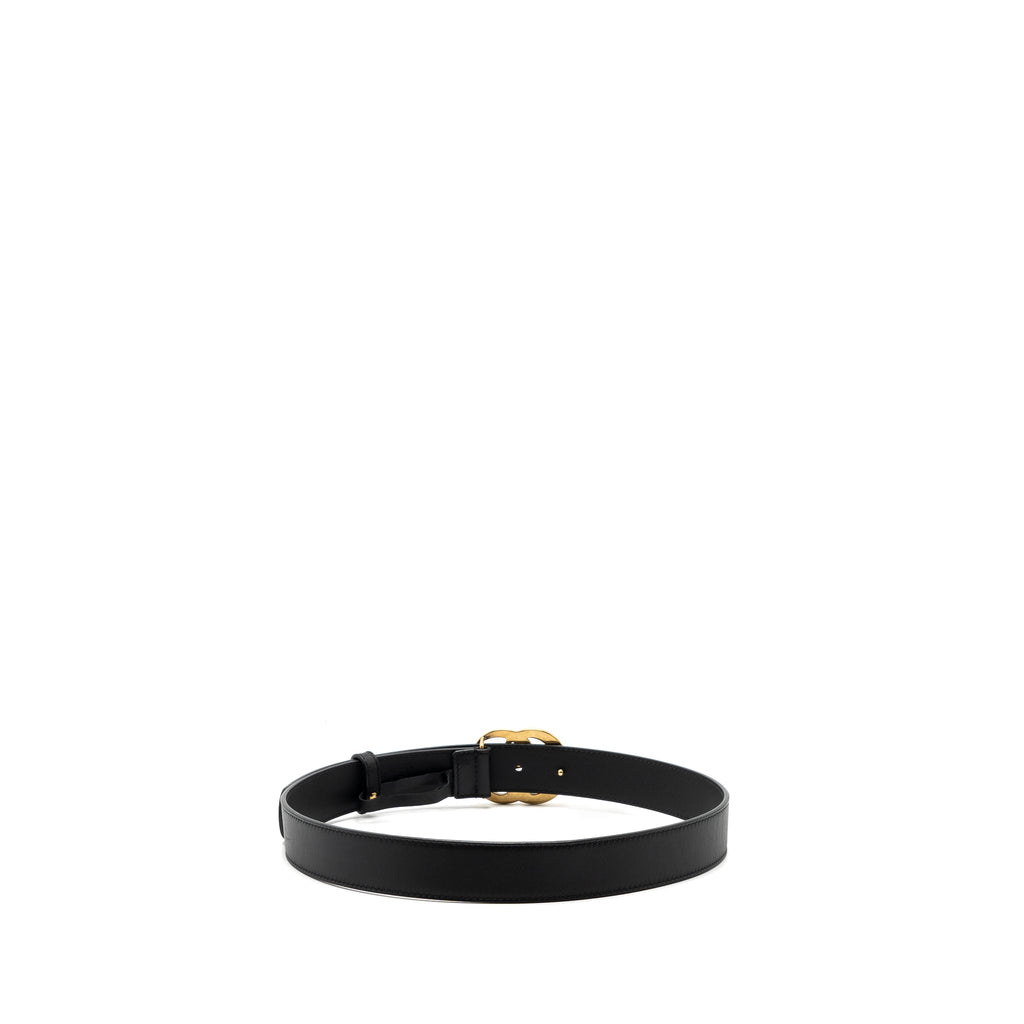 Gucci Size 75 GG Marmont Leather Belt Black GHW