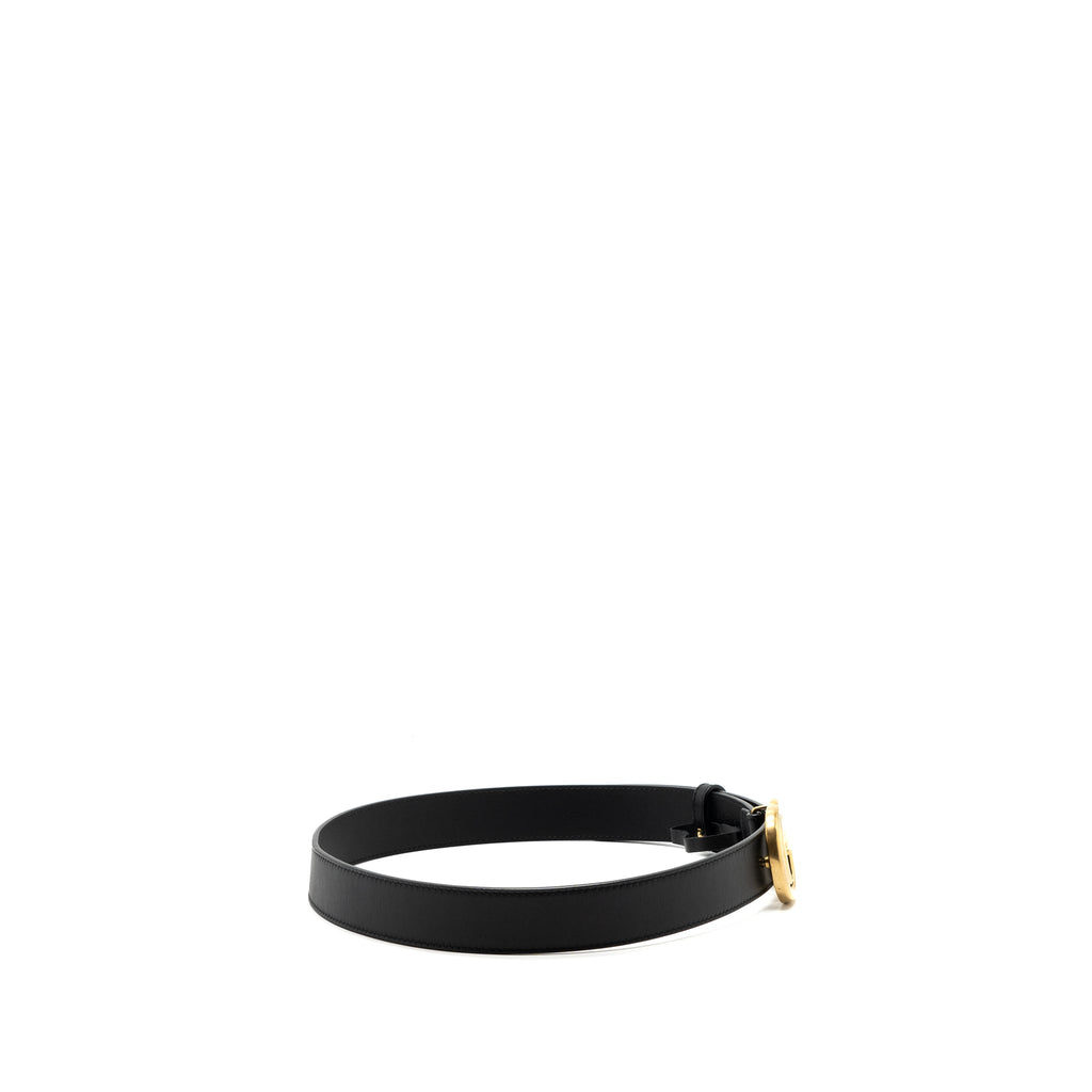 Gucci Size 75 GG Marmont Leather Belt Black GHW
