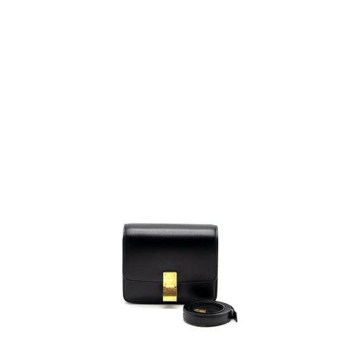 Celine mini classic box bag calfskin black