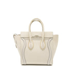 Celine Micro Luggage Bag Calfskin White