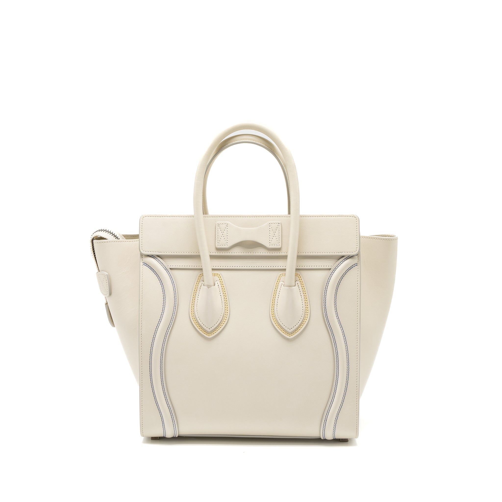Celine Micro Luggage Bag Calfskin White