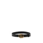 Gucci Size 75 GG Marmont Leather Belt Black GHW