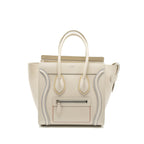Celine Micro Luggage Bag Calfskin White