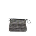Fendi Zucchino Mama Flap Bag FF Jacquard Canvas Grey SHW