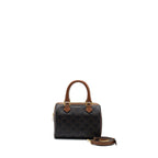 Celine Small Boston Bag Triomphe Canvas/Calfskin Tan