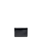 Celine triomphe flap wallet with strap calfskin black