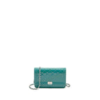 Chanel Boy Wallet on Chain Patent Green SHW