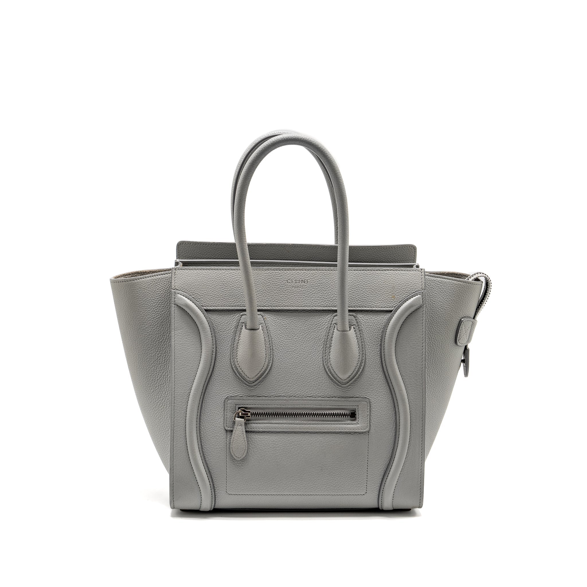 Celine Micro Luggage Bag Calfskin Light Grey