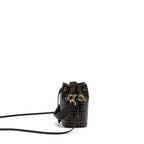 Fendi mini mon tresor bucket bag calfskin brown / black GHW