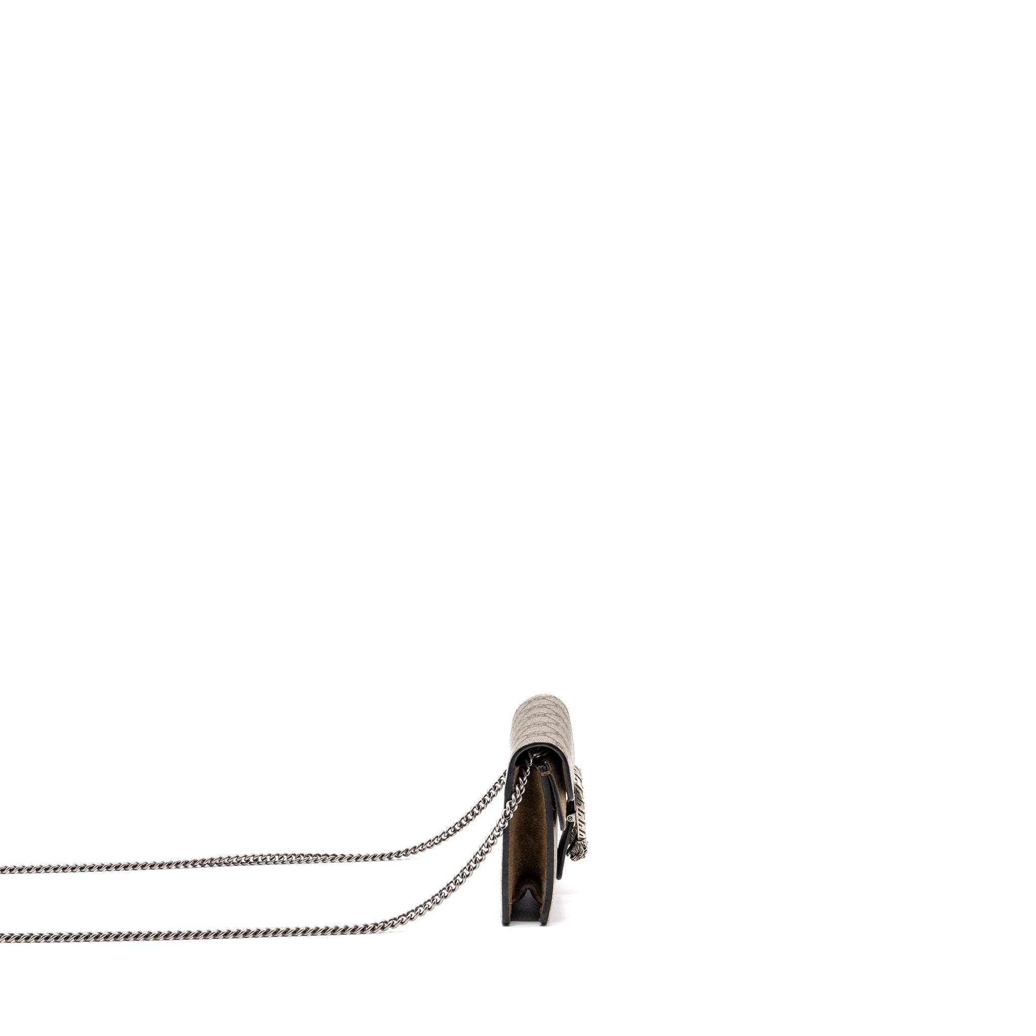 Gucci Dionysus Super Mini GG Supreme Canvas/Suede ruthenium silver hardware
