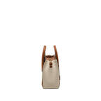 Celine Nano Luggage Bag Canvas/Leather Tan/White