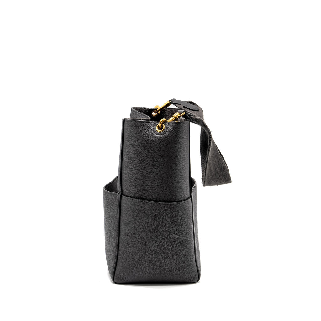 Celine Sangle Bucket Bag Calfskin Dark Grey