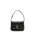 Saint Laurent/YSL LE 57 Quilted Hobo Shoulder Bag Lambskin Black Multicolour Hardware