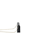 Dior Lady Dior Pouch Wallet on Chain Patent Black LGHW