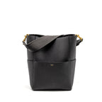 Celine Sangle Bucket Bag Calfskin Dark Grey