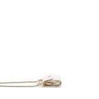 Chanel top handle flap kiss lock mini clutch with chain lambskin white LGHW (microchip)