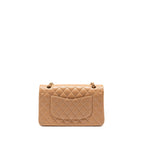 Chanel Medium Classic Double Flap Bag Caviar Dark Beige LGHW