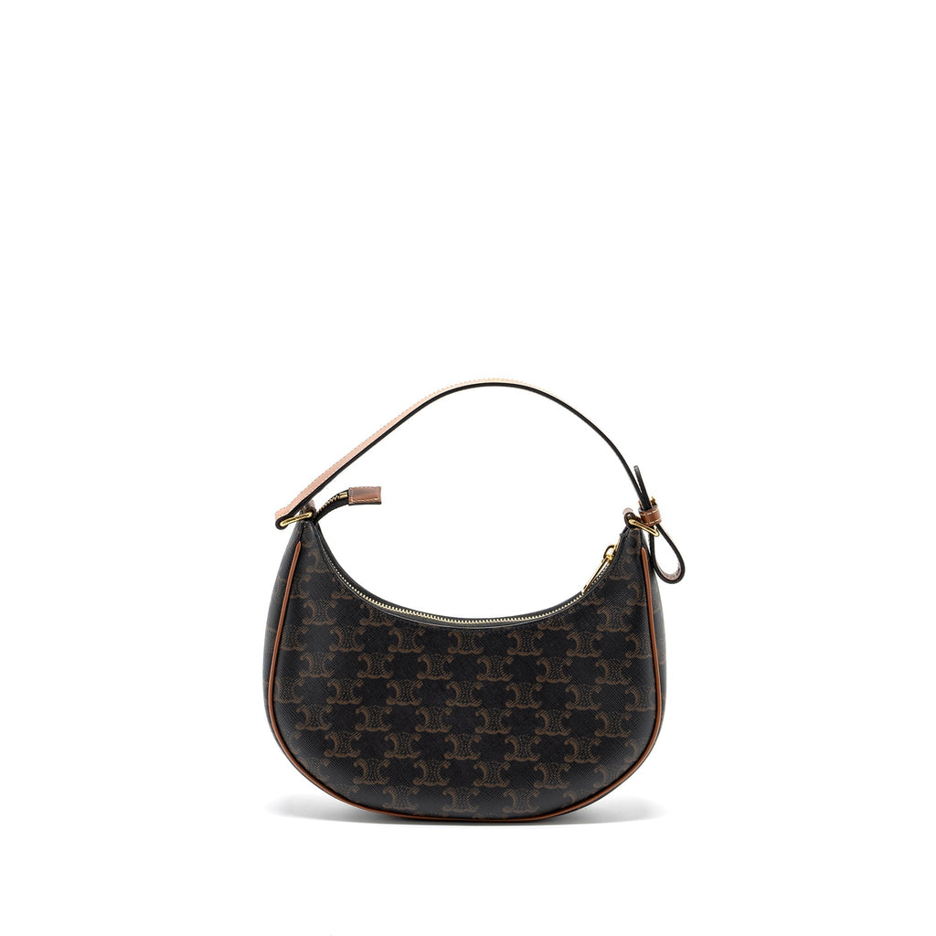 Celine Ava bag triomphe canvas / calfskin brown