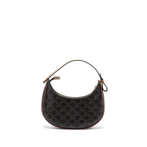 Celine Ava bag triomphe canvas / calfskin brown