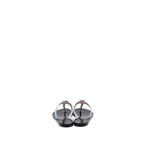 Gucci Size 37 Leather Thong Sandal With Double G Leather Light Blue SHW