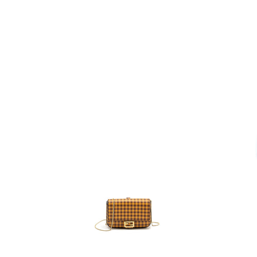Fendi nano baguette bag charm leather yellow/multicolour GHW