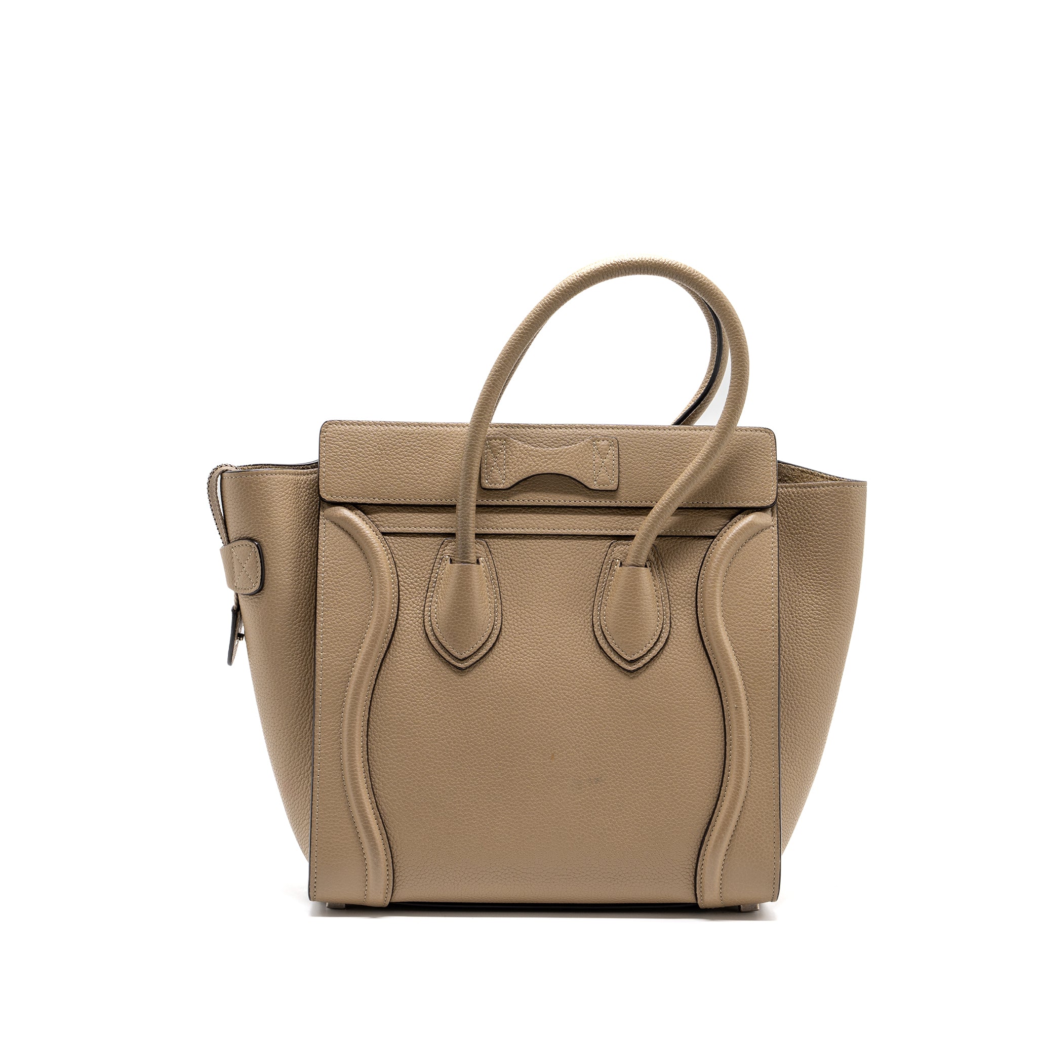 Celine micro luggage bag calfskin dune
