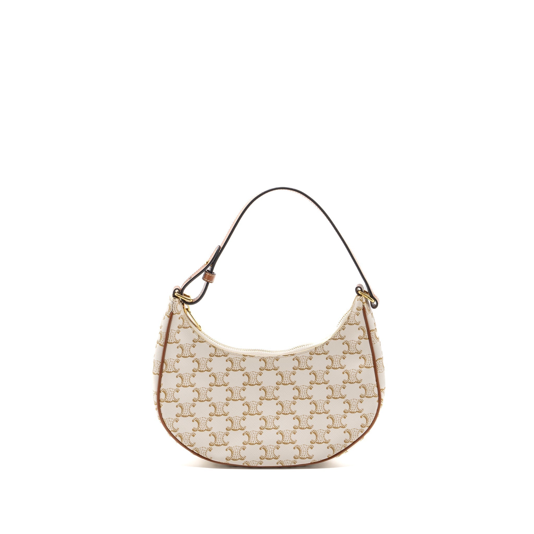 Celine Ava Bag Triomphe Canvas/Calfskin White