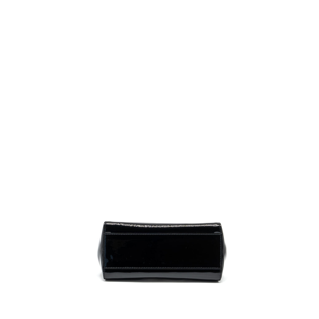 FENDI MINI PEEKABOO PATENT BLACK GHW