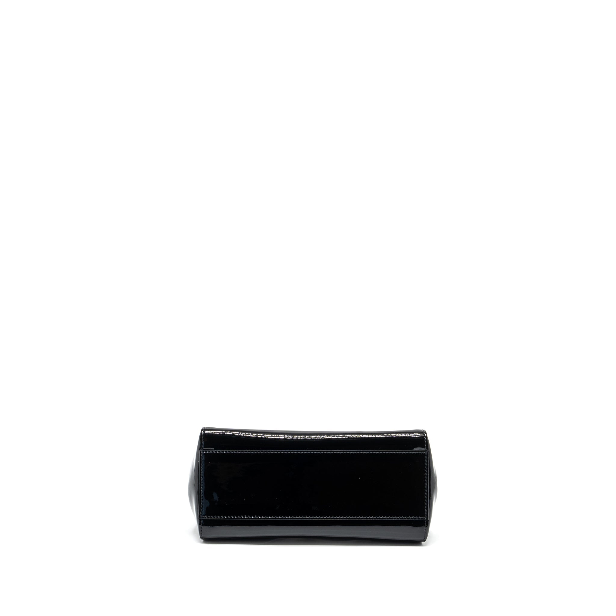 FENDI MINI PEEKABOO PATENT BLACK GHW