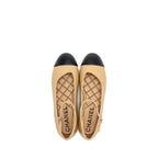 Chanel size 40 Mary Janes Ballet Flats Lambskin Beige/Black