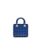 DIOR Medium Lady Dior Lambskin Blue SHW