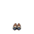Gucci Size 37 GG Horsebit Ballerina Shoes GG Supreme Denim GHW