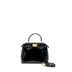 FENDI MINI PEEKABOO PATENT BLACK GHW
