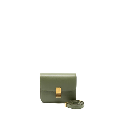 Celine Teen box Bag Calfskin Light Khaki