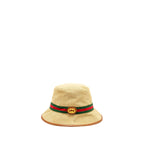 Gucci Size M Bucket Hat Canvas Brown GHW