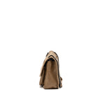 Saint Laurent Medium Niki Bag Crinkled Calfskin Dark Beige Ruthenium Hardware