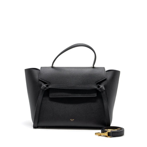 Celine mini belt bag grained calfskin black