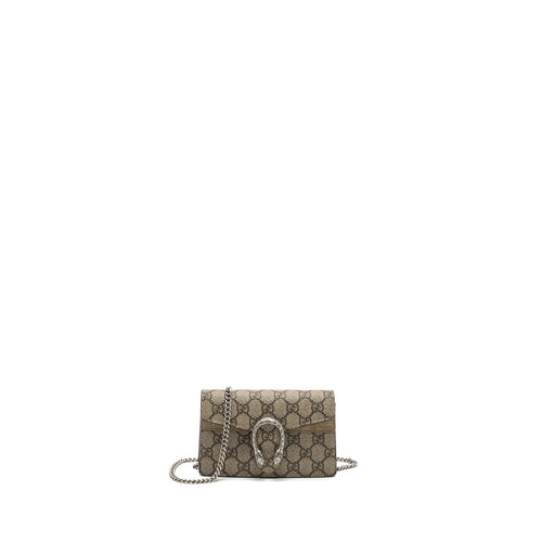 GUCCI Super Mini Dionysus GG Supreme Bag Beige SHW